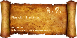 Mandl Indira névjegykártya